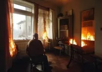 idoso resgatado de incêndio em Belém